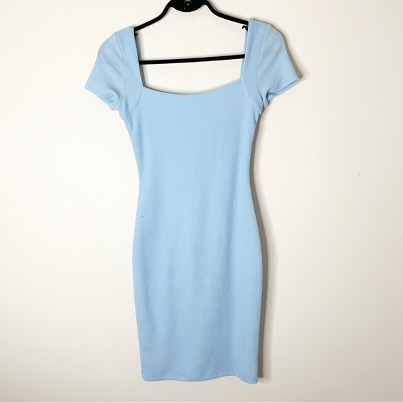 LULUS Photo Opportunist Midi Dress Powder Blue Bodycon Textured Size XS - Picture 2 of 16